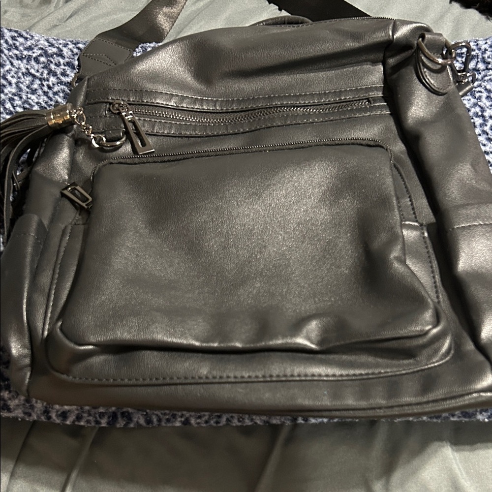 Elegant Gray Women's Shoulder Bag